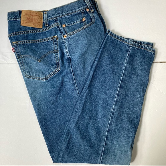 Men’s Levi’s 550 Relaxed Fit Blue Jeans 33 x 32 - Picture 2 of 6